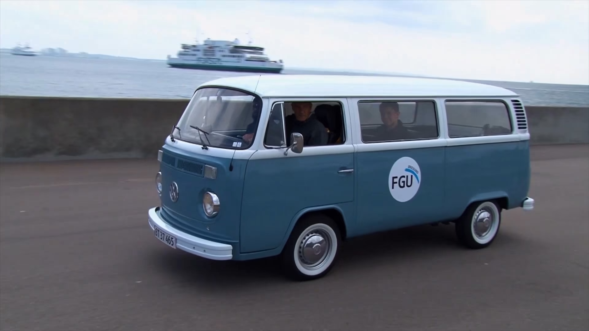 Blå FGU Øresund mini bus